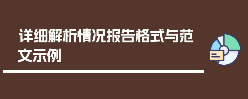 详细解析情况报告格式与范文示例