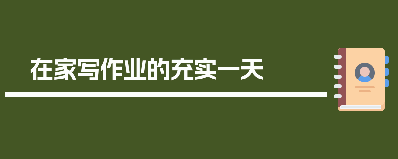 在家写作业的充实一天