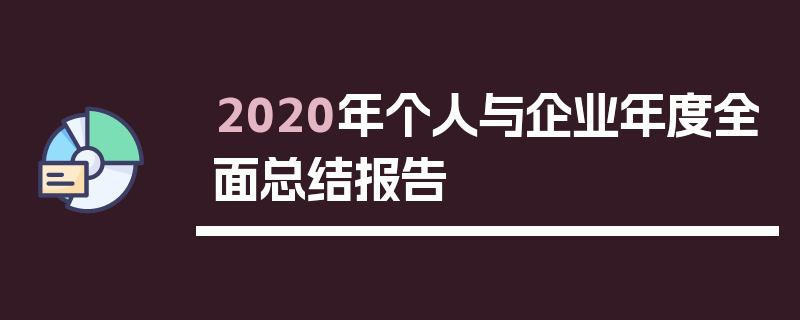 2020年个人与企业年度全面总结报告