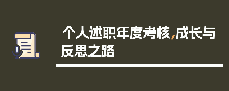 个人述职年度考核，成长与反思之路